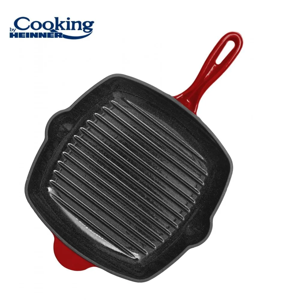 Tigaie Grill Heinner HR-KN-G26 | Fonta, 26.5 cm, Red Line
