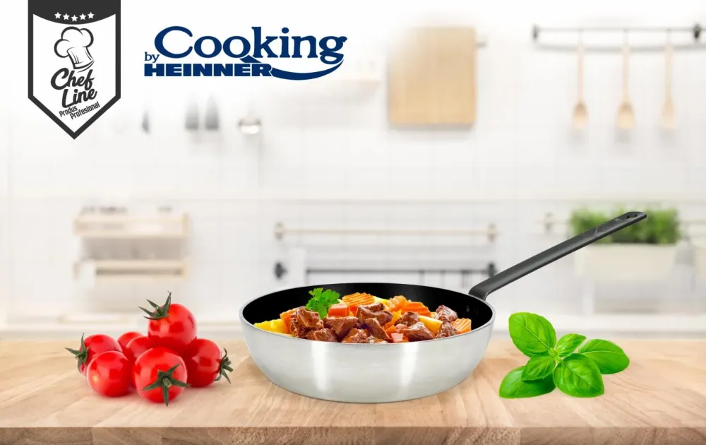 Tigaie Wok Heinner HR-JH-W28 | 28cm, Profesionala, Chef Line