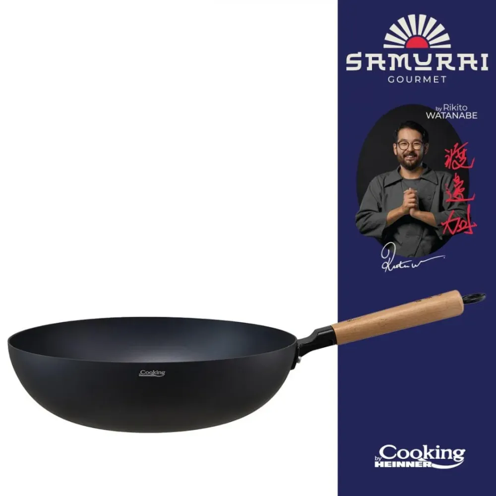 Tigaie Wok Heinner HR-SNT-W32 | 32cm, 9cm Inaltime, Samurai Gourmet