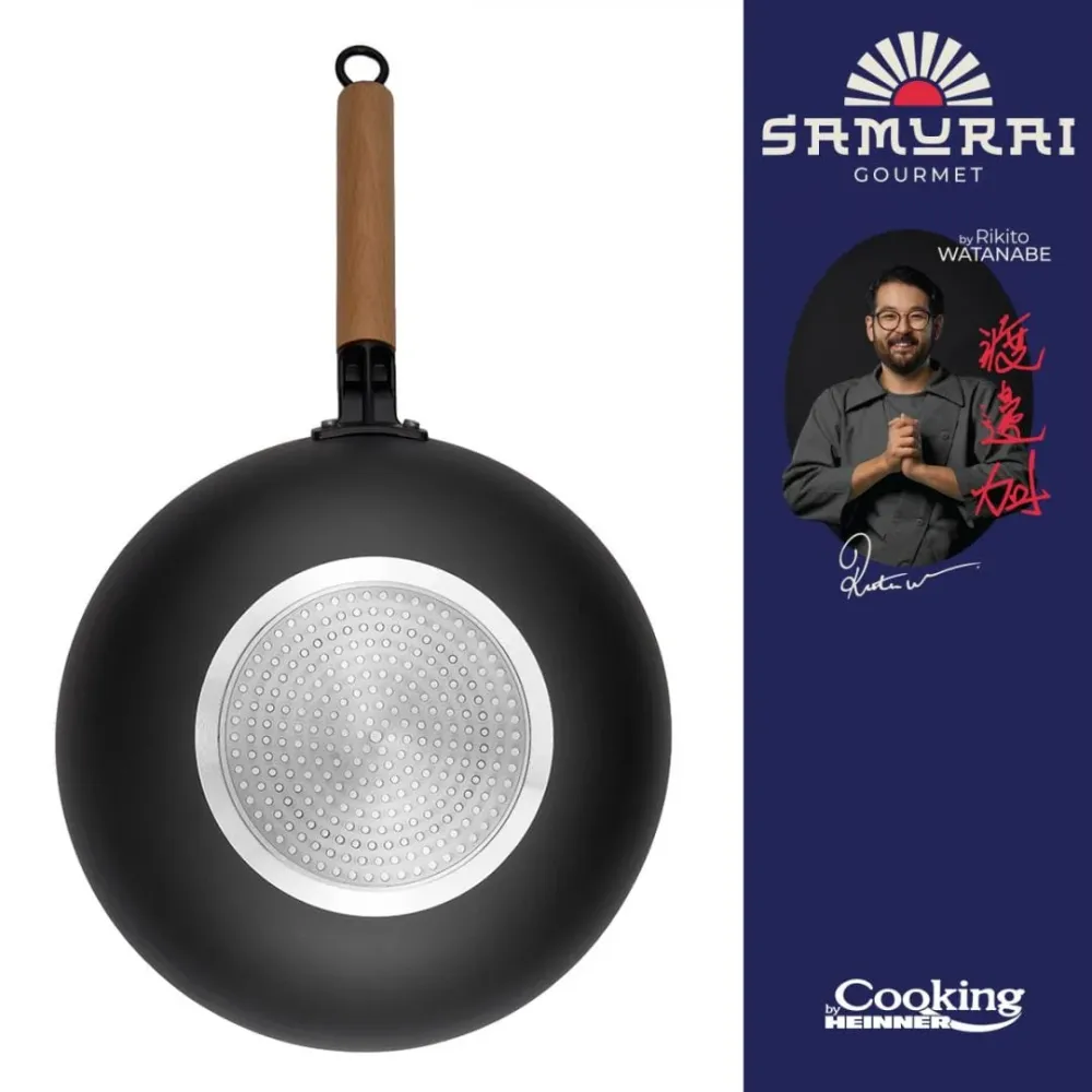 Tigaie Wok Heinner HR-SNT-W32 | 32cm, 9cm Inaltime, Samurai Gourmet