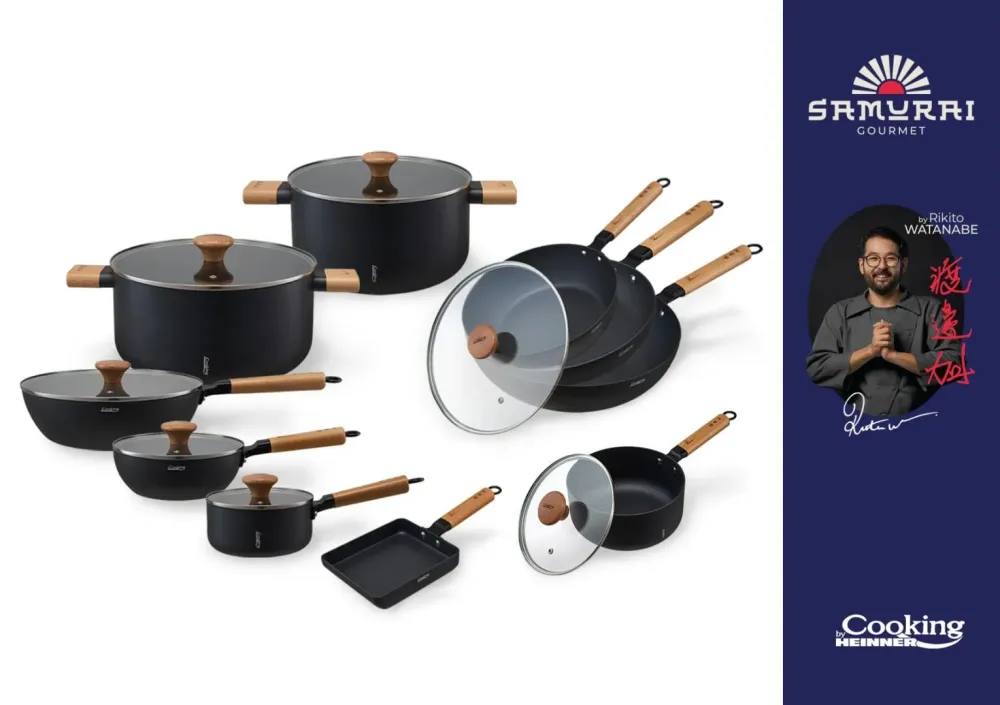 Tigaie Wok Heinner HR-SNT-W32 | 32cm, 9cm Inaltime, Samurai Gourmet