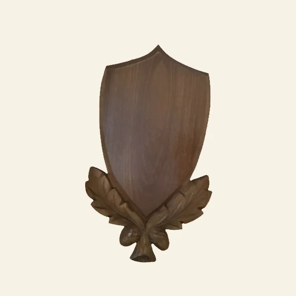 Panoplie Caprior 36x21cm, lemn cu frunza