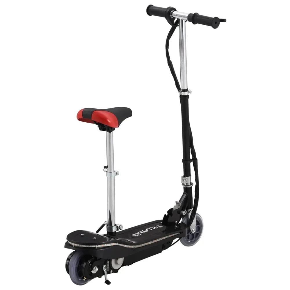 Trotinetă electrică cu ș și LED-uri, negru, 120 W
