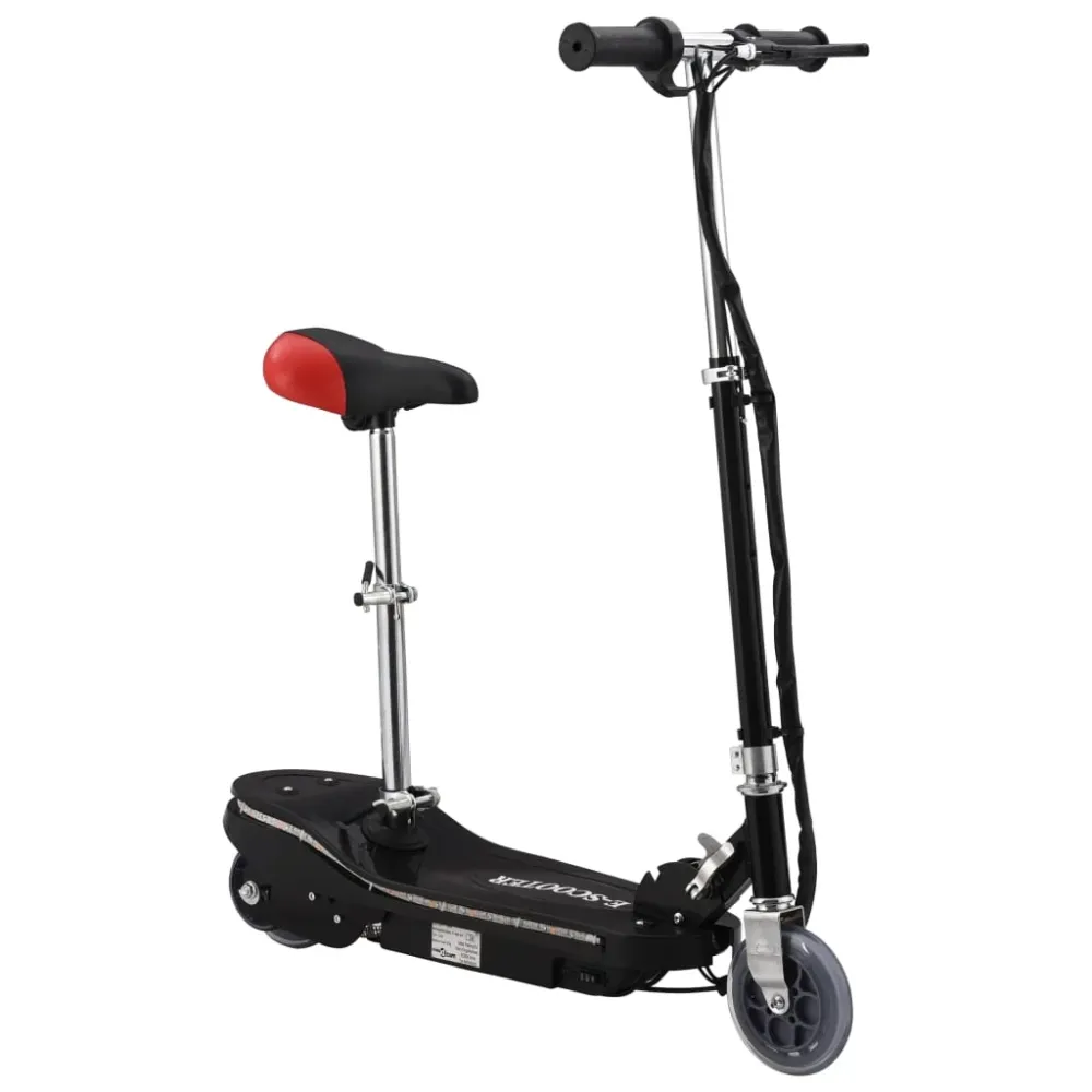 Trotinetă electrică cu ș și LED-uri, negru, 120 W