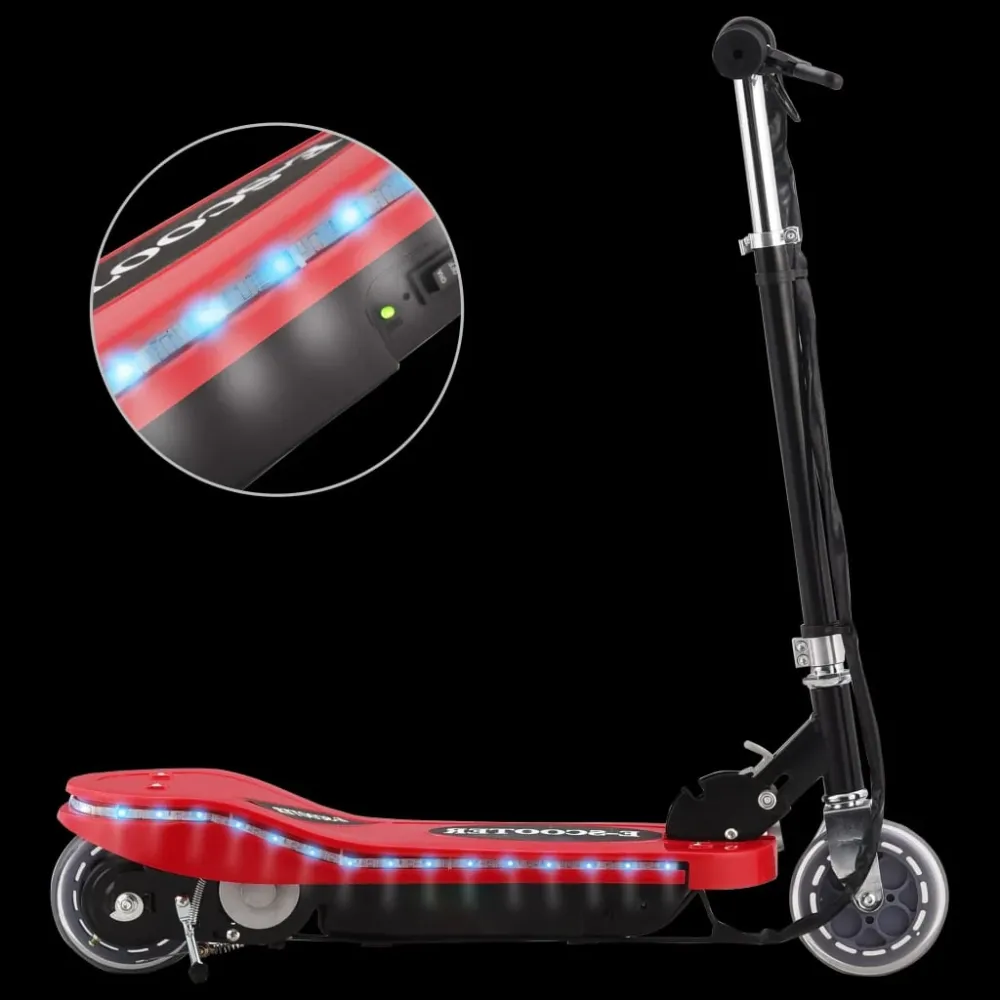Trotinetă electrică cu ș, roșu, 120 W