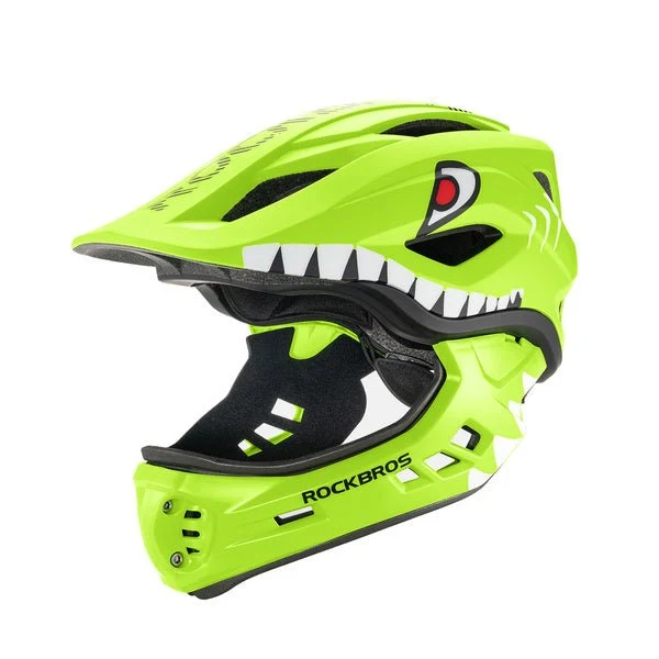 Casca de bicicletă pentru copii Rockbros Shark cu bărbie detașabilă