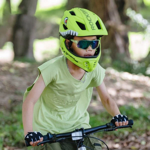 Casca de bicicletă pentru copii Rockbros Shark cu bărbie detașabilă