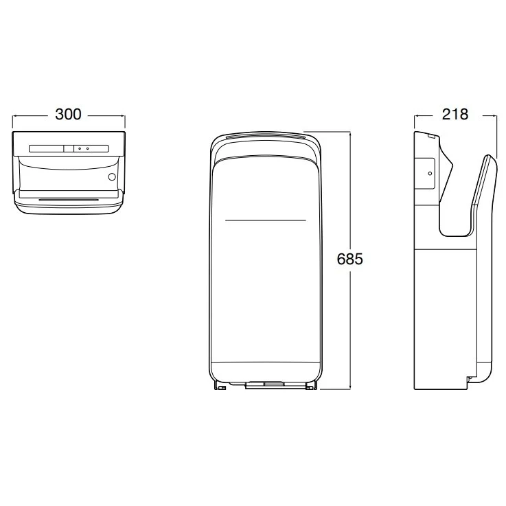 Roca Touchless Hepa Uscator de maini automat, alb