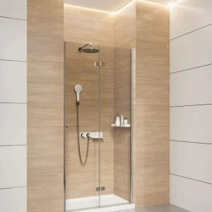 Usa dus plianta Deante Kerria Plus 90xH200 cm, montaj nisa, profil crom