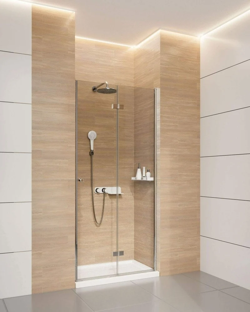 Usa dus plianta Deante Kerria Plus 90xH200 cm, montaj nisa, profil crom
