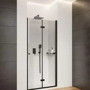 Usa dus plianta Deante Kerria Plus 70xH200 cm, montaj nisa, profil negru