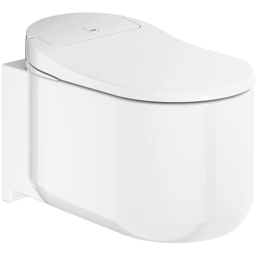 Set Vas WC cu bideu electronic suspendat cu capac soft close automat si telecomanda Grohe Sensia Arena Rimless 38x60 cm ev...