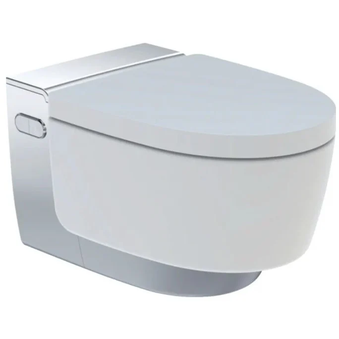 Set Vas WC cu bideu electronic suspendat cu capac soft close automat si telecomanda Geberit AquaClean Mera Comfort Rimless...