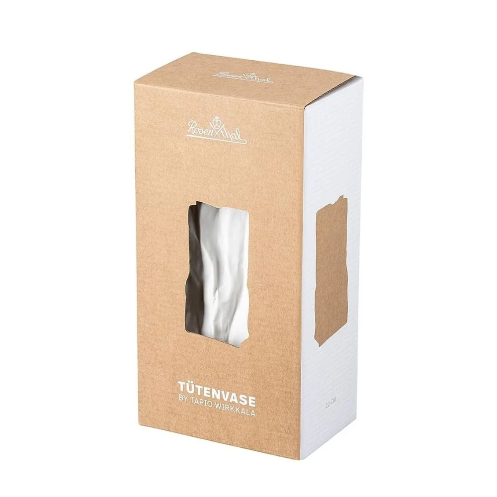 Vaza alba din portelan, 22 cm, Bag Vase White-mat - ROSENTHAL