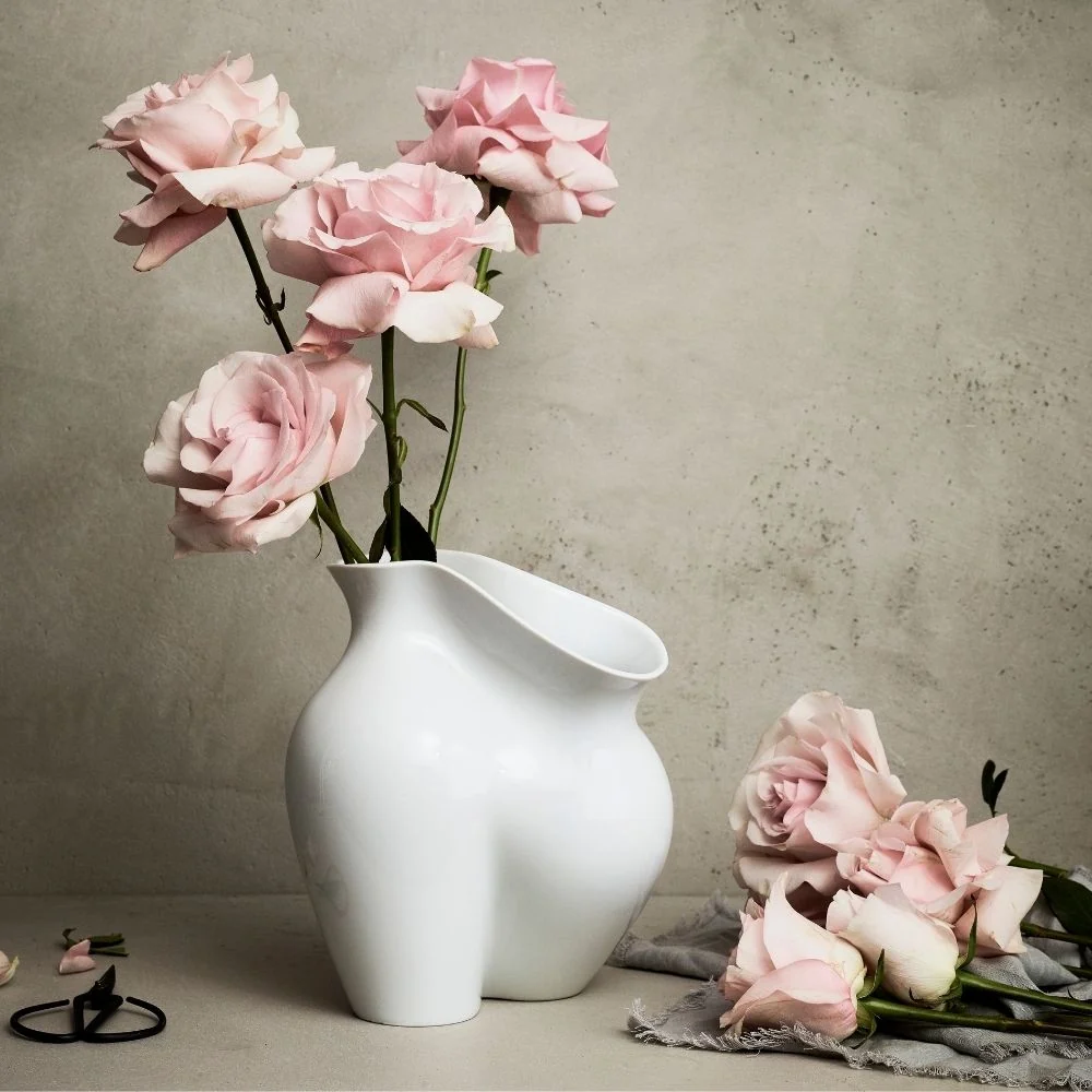 Vaza alba din portelan, 10 cm, La Chute - ROSENTHAL