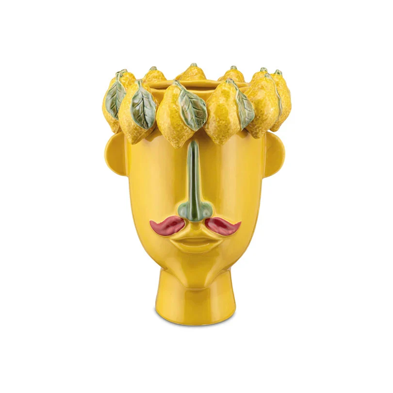 Vaza din portelan, lemon, 37 cm, Arciboldo - Simona's Collection
