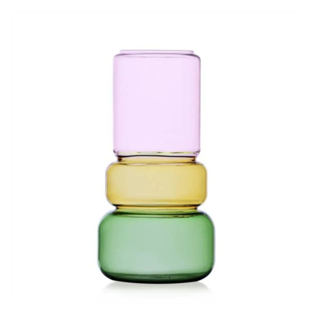 Vaza din sticla, 25 cm, Pink-Amber-Green, Revolve Brian Sironi - ICHENDORF