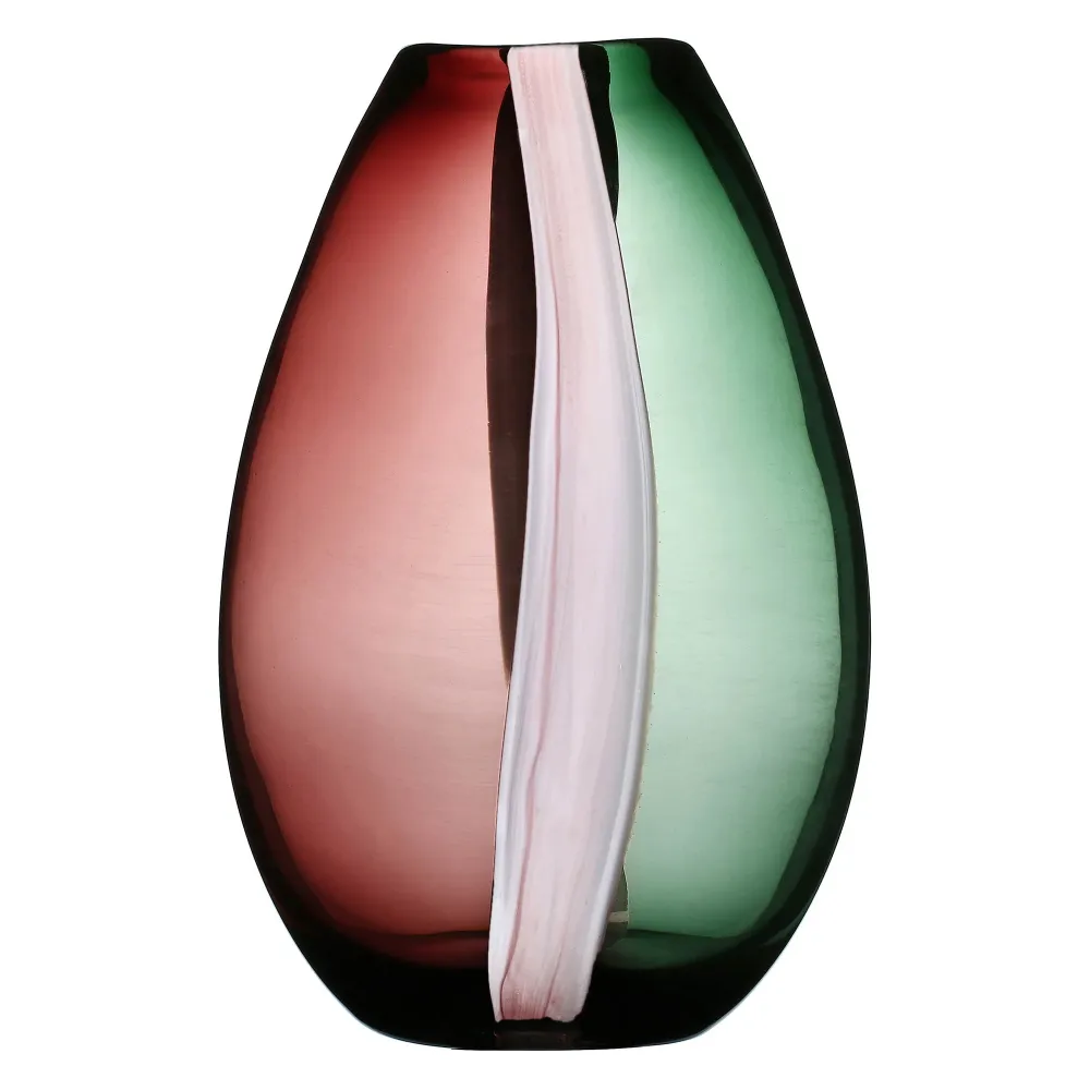 Vaza din sticla, roz, 33 cm, Sullatela - SIMONA'S COLLECTION