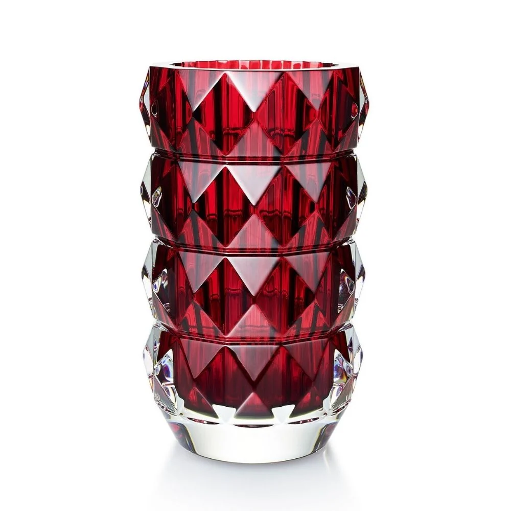 Vaza rosie din cristal, Louxor Thomas Bastide - BACCARAT