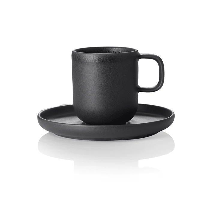 Ceasca si farfurioara espresso, 0,09 ltr., set de 6 bucati, seria One, culoare negru Midnight