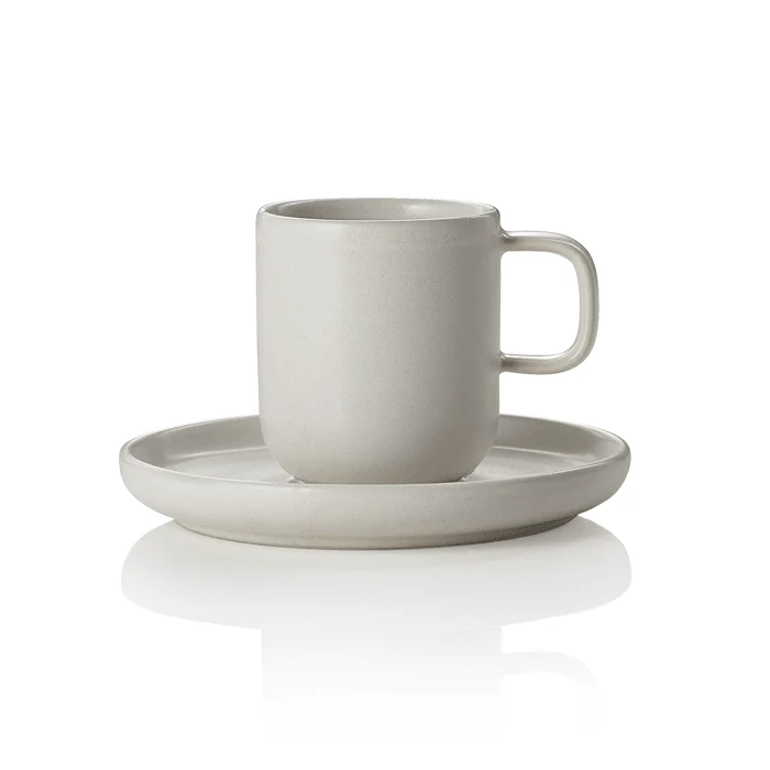 Ceasca si farfurioara espresso, 0,09 ltr., set de 6 bucati, seria One, culoare Light Rock