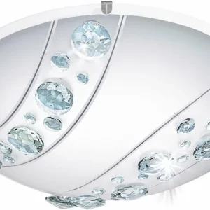 Lustra plafon LED NERINI, design stalucitor, 32 cm