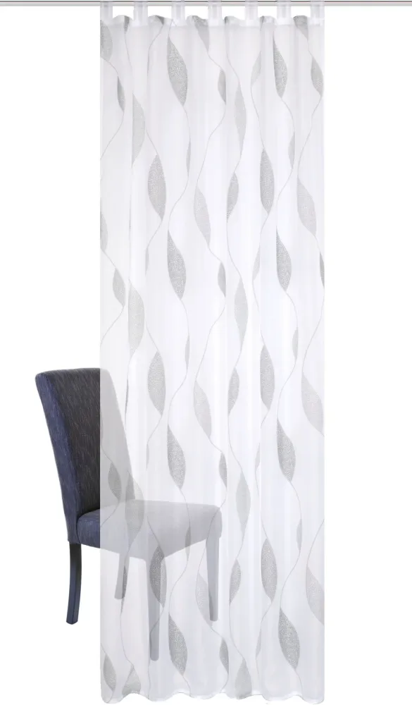 Perdea PAOLO, HOME LIVING IDEAS, alb-piatră